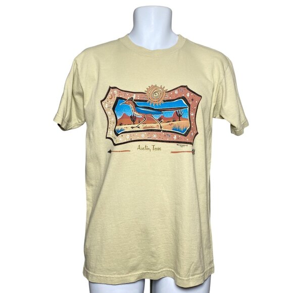 1999 Austin Texas Roadrunner Graphic T Shirt Mens Size M Short Sleeve JAM Brand - Picture 1 of 6